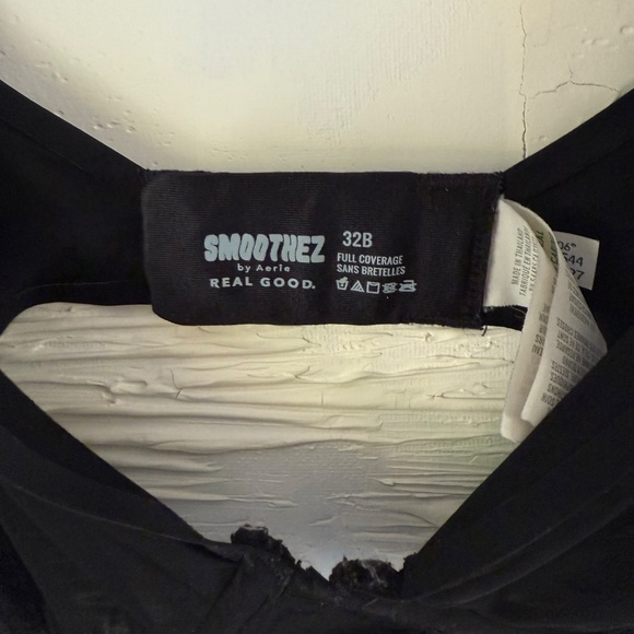 Aerie SMOOTHEZ Mesh Unlined Bra | Black | Size 32B - Picture 7 of 7